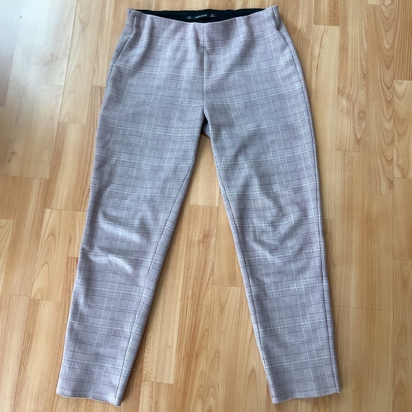 Zara Basics Work Plaid Legging Pants - Picture 1 of 4